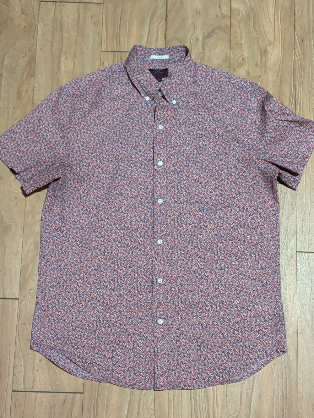 J. Crew W/ Liberty  Print Short-Sleeve Button-Down Shirt